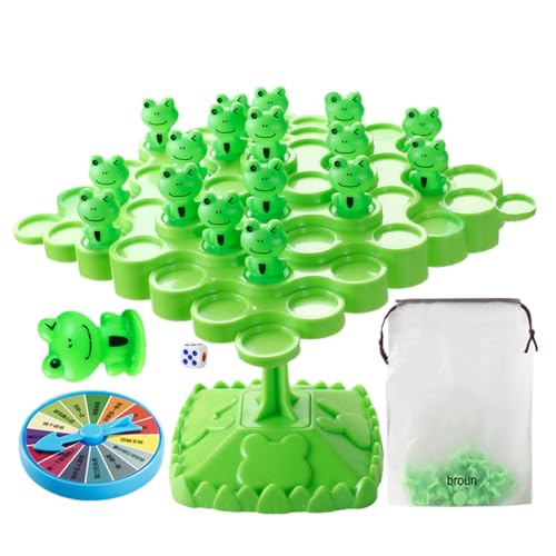 Juego de equilibrio de rana, rompecabezas de apilamiento educativo interactivo para 2 jugadores, para cumpleaños, Navidad, interior, exterior, viajes, niños y niñas