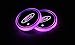 Heart Horse LED Cup Holder Lights, Car Logo Coaster with 7 Colors Changing USB Charging Mat, Luminescent Cup Pad Interior Atmosphere Lamp Decoration Light (2 PCS， Waterproof)
