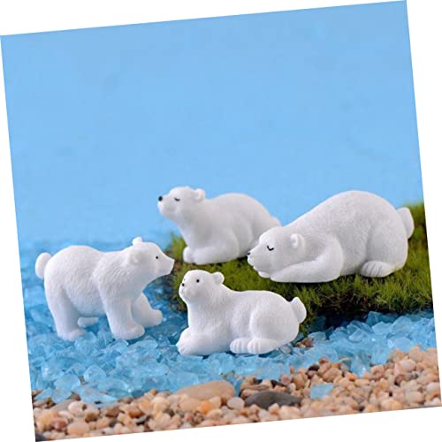 Figurines ours polaires de Noël x30 pour micro paysage