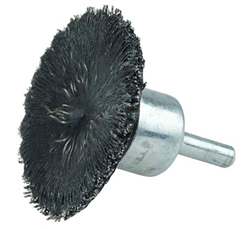 Image of Weiler 35234 2 inch Polyflex Encapsulated Circular Flared Crimped Wire End Brush, .020 inch Steel Fill, Made in The USA (Pack of 2)
