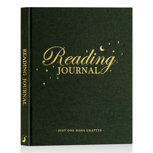 Lanpn Diario de Lectura Cuaderno de Lecturas de Lino, Reading book journal, Diario Cuaderno de Lector Libro Leídos Leidos con 52 Reseña del libro, Regalo para Amantes de la los Libros (Verde)