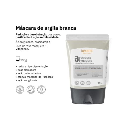 Mascara Clareadora E Firmadora Com Argila Branca 130G (Pa060013)