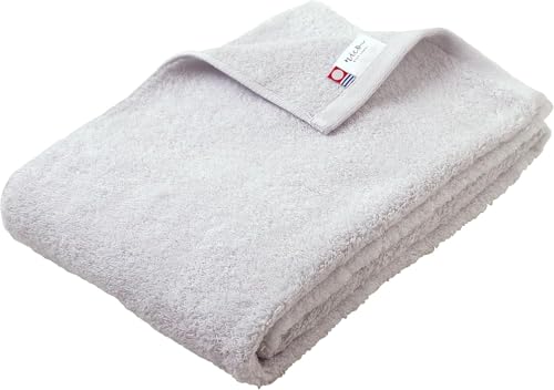 今治タオル nico バスタオル 1枚入り リュクスホテルタオル 120x60cm 肌触りが良い ホテル仕様 ふわふわ 綿100% 無地 日本製 (プラチナ)