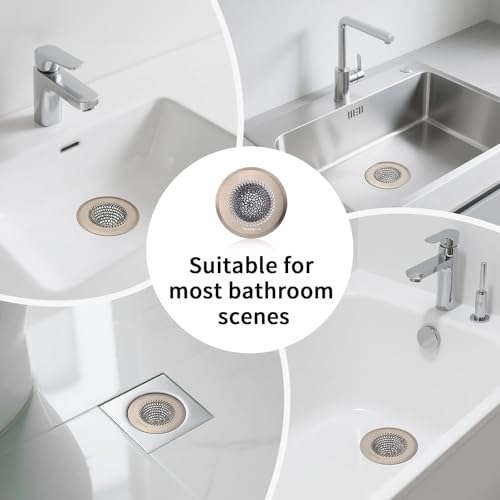Reversible Shower Drain Hair Catcher, Prevent Clogging Bathtub Drain Cover, Fast Drainage & Easy Clean Tub Drain Hair Catcher for Regular & Pop-up Drain (Brown) by TRAPMATE - Image 6