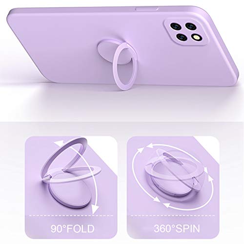 UKDANDANWEI Capa Enjoy 20 5G, suporte de anel de metal fino com rotação de 360 graus, capa magnética