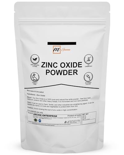 mGanna 100% Natural Zinc Oxide Powder 1 lbs / 454 g Non-Nano and Uncoated for Cosmetic formulations