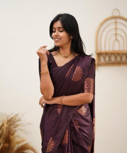 Image of Avantika Fashion Women's Kanjivaram Soft Silk Banarasi Sarees With Blouse Piece For Women