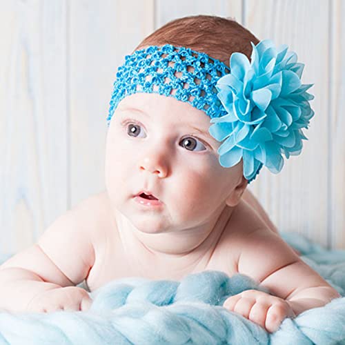 WillingTee 20pcs Baby Girls Headbands Chiffon Flower Soft Stretchy Hair Band Hair Accessories for Baby Girls Newborns Infants Toddlers and Kids - Thumbnail 4
