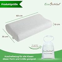EcoSchlaf Kissenbezug für Orthopädisches Kissen (Wechselbezug Grau) – Ansicht 2