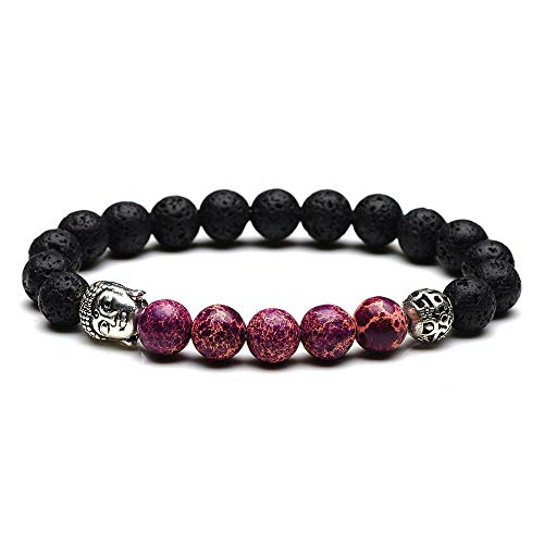 Pierre naturelle d'empereur violette 8 mm à structure creuse pour customisation