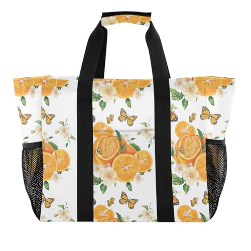 KLL Utility Bag For Trunk with Handles Foldable With Compartments Tote Bag For Car