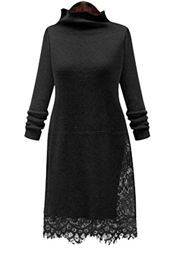 Robe tricot YALI Dentelle couture, vêtement maille chic femme