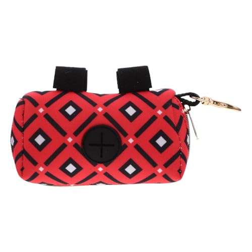 Mipcase Dispensador Bolsas Caca Perros en Material Poliéster Clip y Hebilla para Paseos y Entrenamiento de Cachorros y Perros Adultos