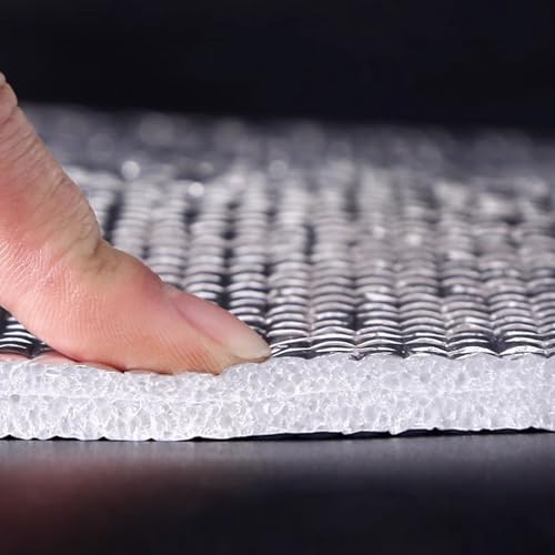 Aluminium Foil Sleeping Mat Foam Mats 4mm Thick Outdoor Double-Sided Moisture-Proof Foldable Tent Floor Mat Heat Insulating Blanket Thermal Camping Ultralight Silver(3m x 2m)