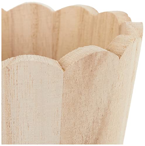 Artemio VIVA05 Vasetto, Legno, Beige, 11 x 5 x 11