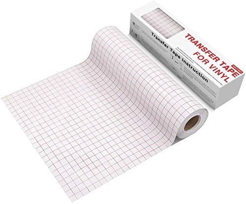 YRYM HT Clear Vinyl Transfer Paper Tape Roll-12 x 30 FT w/Alignment Grid Application Tape for Silhouette Cameo, Cricut Adhesive Vinyl for Decals,Signs, Windows, Stickers