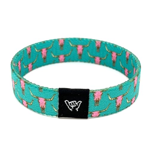 Hang Loose Bands - Southwestern Bracelet for Men, Women & Teens - Comfy Tribal Print and Boho - Western Style Reversible Wristband - Boho Bulls | Small: 6.5" (most common fitting size)