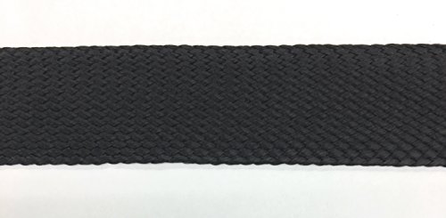 1 Inch Rayon Black Ribbon Weave Trim, Clothing, Pillows, Drapes -Rayon Foldover Braid 5 Yds #TOP22