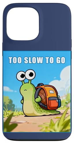 Too Slow to Go ? Funny School Snail Teacher Student Cartoon �X�}�z�P�[�X iPhone 13 Pro Max �p