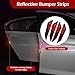 Hugwits 4 PCS Car Door Edge Guard Stickers, Door Safety Reflective Protection Anti-Collision Strips, Car Side Edge Scratch Protectors, Universal for Most Cars (Reflective Red)