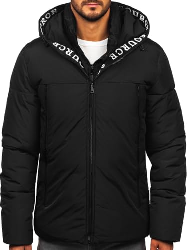 BOLF Herren Winterjacke Puffer Wintermantel Daunenjacken Steppjacke Kapuze...