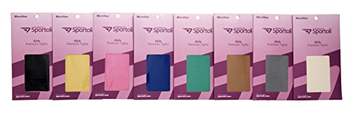 Sportoli Girls Microfiber Deluxe Hold and Stretch Footed Ballet Tights - Navy (size 6/8)2