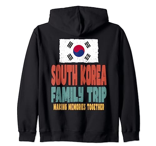 Viaje de vacaciones a Corea del Sur Vacaciones Corea del Sur Viaje familiar Sudadera con Capucha