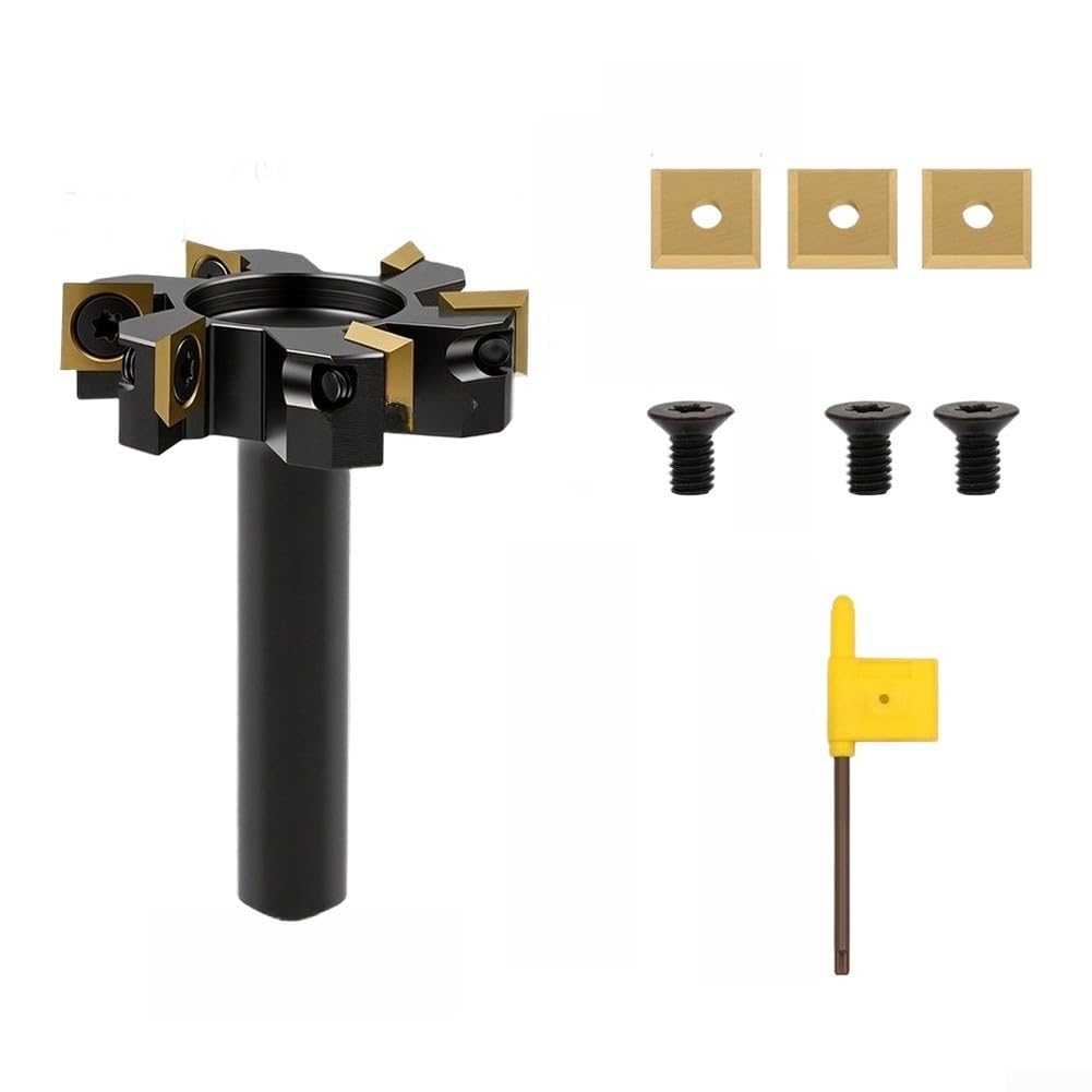 Fresa de Aplanamiento 1/2" Diámetro 2" con Insertos Carburo