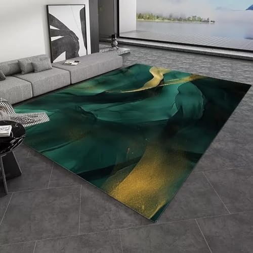 Alfombras doradas abstractas para dormitorio de lujo marca JGGXHM 2