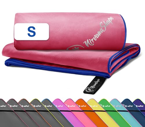 NirvanaShape Toalla de Microfibra 60 x 40 cm, Toalla de Viaje Ligera y compacta - Toalla de Microfibra para Viajes,...