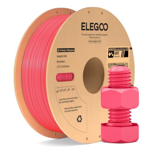 Image of ELEGOO ABS Filament 1.75mm Pink 1KG, Heat Resistant 3D Printer Filament High Toughness & Impact Resistance, 1kg spooll(2.2lbs) Fits for Most FDM Printer