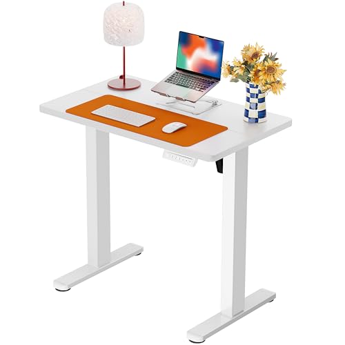 Image of ErGear Height Adjustable Electric Standing Desk, 32 x 19 Inches Sit Stand up Desk with Memory Presets, Computer Home Office Desk, White