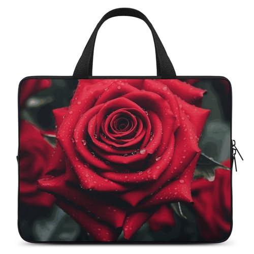 Housse ordinateur portable 17 pouces antichoc motif rose rouge pour PC