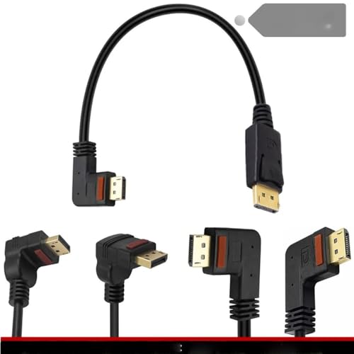 For Right angle Displayport 1.2 cable, 90 degree angle Displayport cable V1.2, supports up to 4K/60Hz