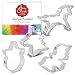 Unicorn Cookie Cutters Set - 4 piece - Unicorn, Cute Unicorn, Unicorn Head & Face - Ann Clark - Tin Plated Steel