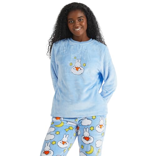 Skinnydip Miffy Womens Fleece Pyjama Set Cosy Soft Pajamas and Loungewear Set with Miffy Print Comfortable Sleepwear for Women Extra Large Multicolour