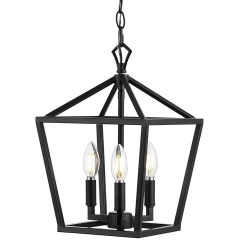 Image of JONATHAN Y Ojai Pagoda Pendant Lantern 10 inch, Oil Rubbed Bronze