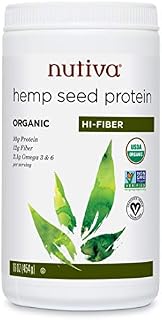 Nutiva Organic, Cold-Processed Hemp Protein, Hi-Fiber, 16-ounce