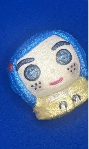 Button Eye Girl Bathbomb, Cora Bath Bomb, Raincoat Bath Bomb, Blue Hair Girl Bath Bomb, Raincoat Girl Bath Bomb, Vegan Friendly Bath Bomb