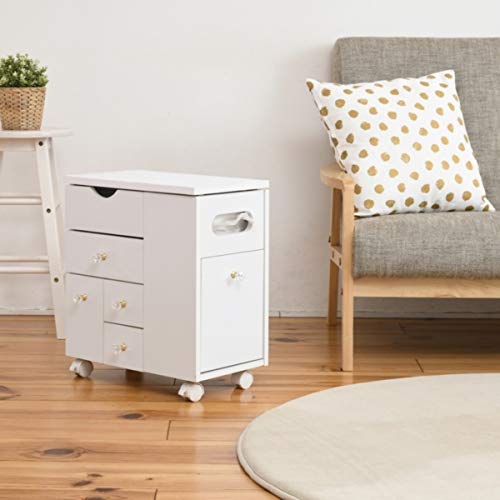 Amazon｜コスメワゴン コスメボックス ドレッサー メイク台 ミラー付き