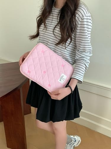 Funda para portátil 11 pulgadas rosa con bordado corazón miniatura 6