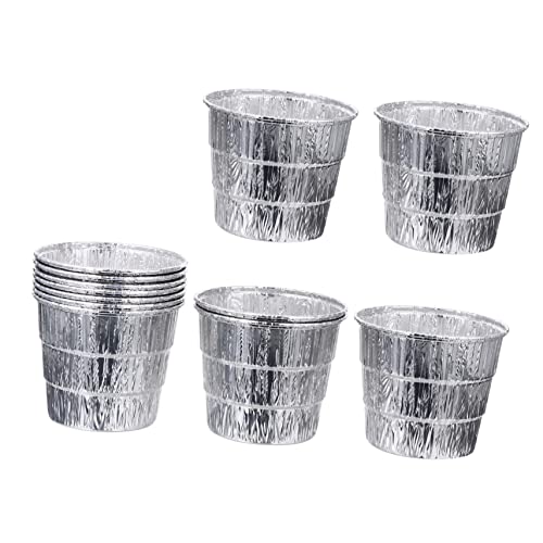 GAROZATION Barbecue Bucket Liner 12pcs Aluminum Foil Grill Bucket Liner for and Grills