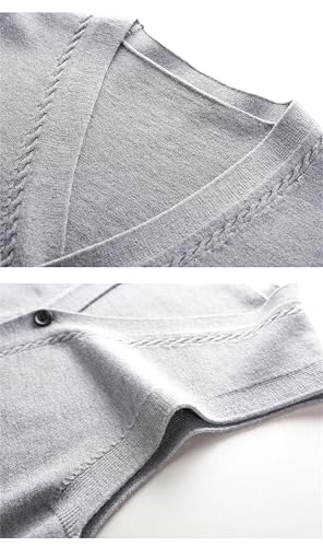 Jegsnoe Men Buttons Up Cardigan Sweater Vest Autumn Winter Thick Sleeveless Sweaters Casual Solid Knitted Vest3