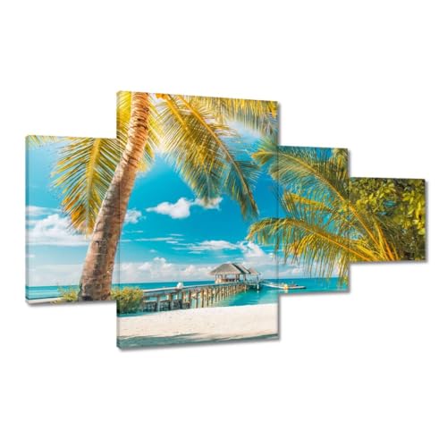 Tableau paysage tropiques grand format 130 x 80 cm impression sur toile