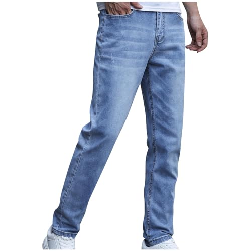 Mens Jeans Straight Fit Stretch Pants Washed Vintage Denim Pants Mens Casual Work Trousers Distressed with Pocket3