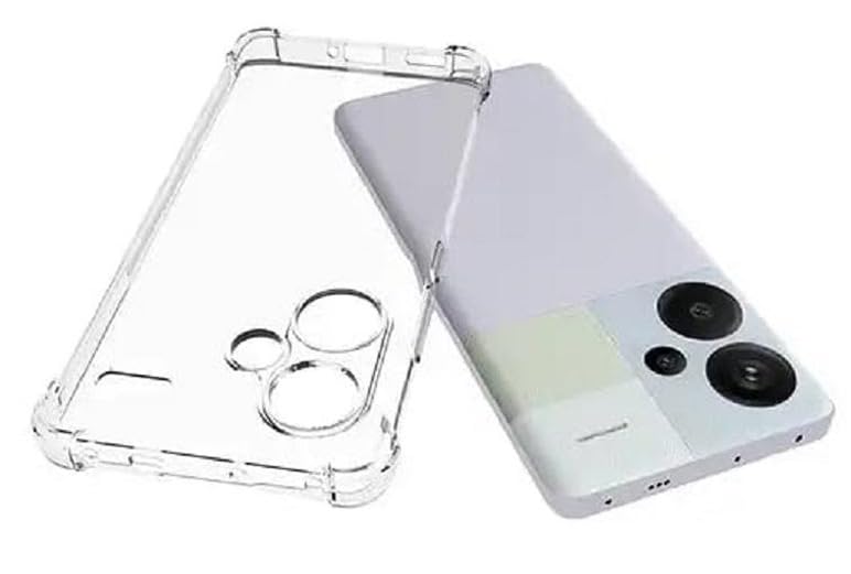 Image of BOXXO Flexible Back Cover for Mi Redmi Note 13 Pro Plus 5G | Back Cover Transparent Clear Shockproof Case Four Corner Protection | Slim Protective Mobile Phone Cover for Redmi Note 13 Pro Plus
