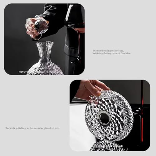 Tasse en Verre Cristal Rotatif Anti Amertume pour Vin 1500 ML - 4