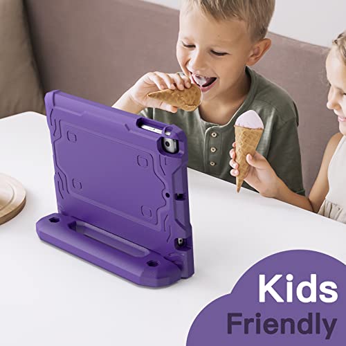 Coque iPad 9.7 Pouces Enfant Protection Écran Violette Support - 7