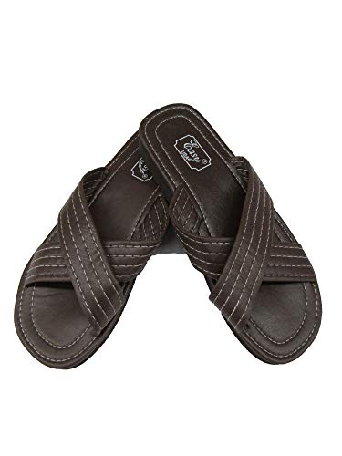 sandals crisscross men's size 9 brown