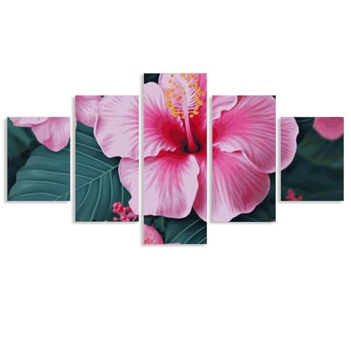 Toile fleurs hawaïennes déco murale de salon pour une ambiance zen